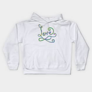 Rainbow Love Infinity Sign Kids Hoodie